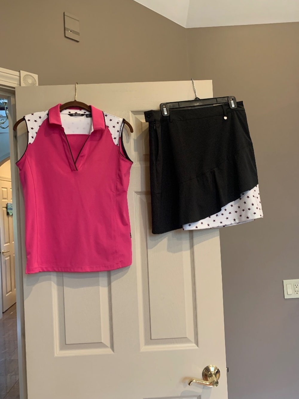 Abacus Black/Pink/White 2 pc Golf SkortSet sz S/8
